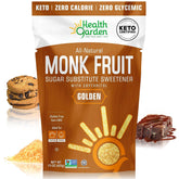 Health Garden Monk Fruit Sweetener bottle pouring, ideal for zero calorie beverages
