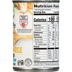 Health Valley organic ingredients image highlights chicken, rice, carrots and celery.