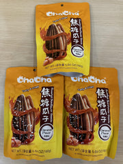 HealthEmpire ChaCha roasted sunflower seeds close-up showing crispy texture and caramel flavor.