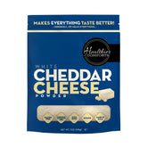 Healthier Comforts White Cheddar Cheese Powder jar for gluten-free seasoning