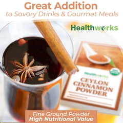 Healthworks Ceylon Cinnamon Powder aroma rising during cooking