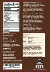 Healthworks Organic Cacao Powder fine milled texture for smooth baking