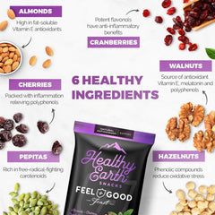 Healthy Earth Gourmet vegan gluten-free snack pack for on-the-go consumption.