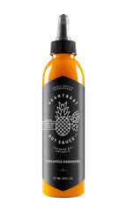 Heartbeat Hot Sauce Co. Pineapple Habanero bottle shows tropical heat and bright aroma.