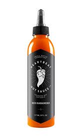 Heartbeat Hot Sauce Co red habanero bottle pour for bold flavor boost