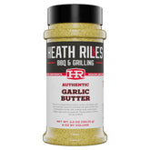 Heath Riles BBQ Garlic Butter Rub bottle pour adds garlic butter flavor for grilling
