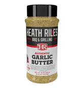 Heathy Riles BBQ Garlic Butter Seasoning pour enhances garlic butter flavor on any dish