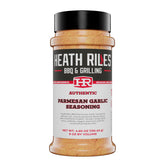 Heah Riles Parmesan Garlic bottle enhances beef, pork, or poultry flavor