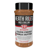 Heath Riles Cajun Seasoning Rub jar front for bold Louisiana flavor on proteins
