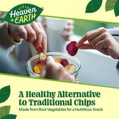 Heaven & Earth snack plate with chips ready for dipping.
