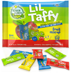 Heaven & Earth Lil Taffy Fruit Mix bag with assorted flavors for sharing.