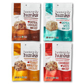 Heavenly Hunks Variety Pack 4-pack on a counter, a convenient healthy snack.