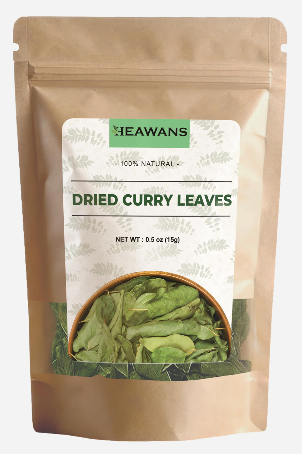 Heawans premium curry leaves package showing authentic aroma for everyday cooking.
