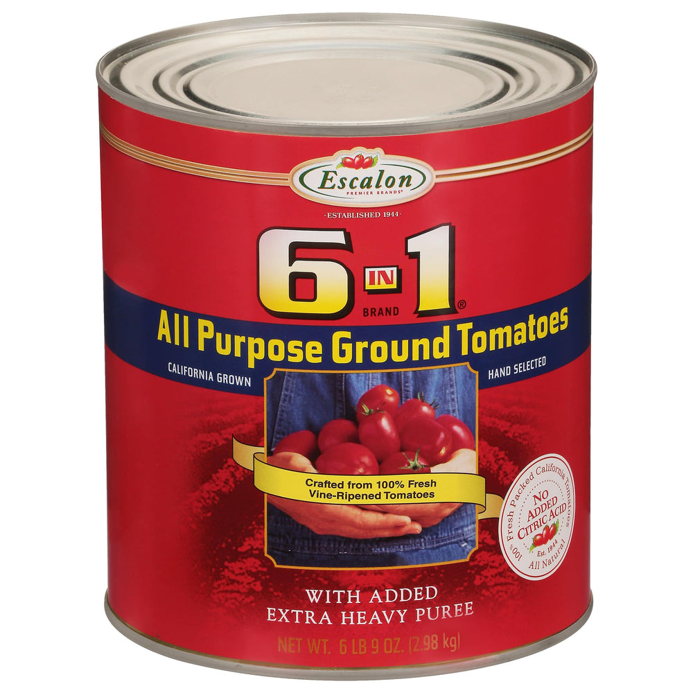 HEINZ Escalon 6 in 1 ground tomatoes front can for sauce bases