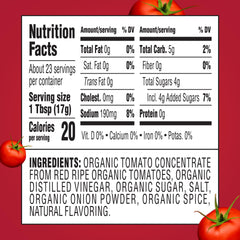 HEINZ Organic Tomato Ketchup bottle front showing label and bottle shape
