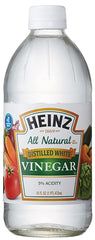 HEINZ Regular Distilled White Vinegar 16 oz bottle front for everyday cooking needs