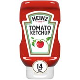 Heinz Tomato Ketchup 14 oz bottle ready for burgers and fries.