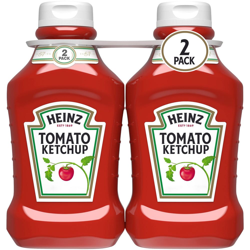 Heinz tomato ketchup two-pack bottles ready for sharing at gatherings
