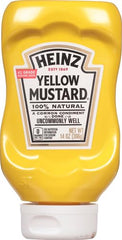 HEINZ Yellow Mustard spread on a sub sandwich, creamy tang
