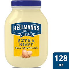 Hellmann's Extra Heavy Mayonnaise in a bowl delivering rich dressing texture
