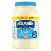 Hellmann's Light Mayo bottle pour shows creamy texture for sandwiches.