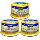 Hénaff French pork pâté spread pack 3 front view for versatile appetizer
