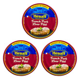 Hénaff pork liver pâté can ready to spread on toast or crackers.