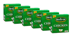 Herb-Ox granulated chicken bouillon pack front, six-pack for quick flavor
