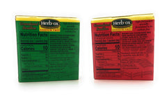 Herb-Ox sodium free bouillon chicken packaging for versatile, warm meals.