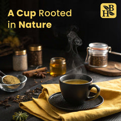 Herb To Body burdock tea infusion with earthy aroma