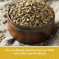 Herbaila shelled sunflower kernels in a bowl, ready for quick munching.