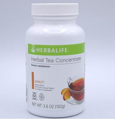 Herbalife Peach Tea Concentrate bottle for quick gluten-free peach tea at home.