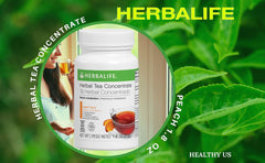 Glassy iced Herbalife peach tea in a tall glass.
