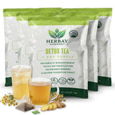 Herbay Harmony Detox Tea packaging for a caffeine-free cleanse routine