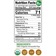 HerbaZest Amaranth Pop Organic yogurt topping for extra protein and crunch.