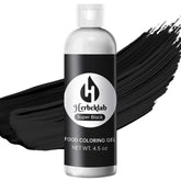 Herbeklab black gel coloring bottle for true deep black in desserts