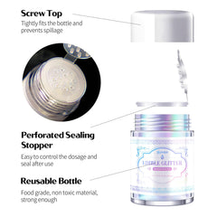 Herbeklab edible glitter dust sprinkles on cookies for magical sparkle.