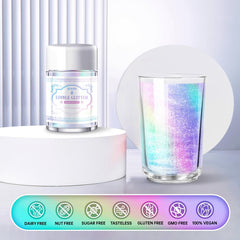 Herbeklab iridescent glitter for cupcakes adds festive shimmer to desserts.