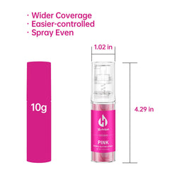 Herbeklab pink glitter spray on cake creates festive shimmer and color