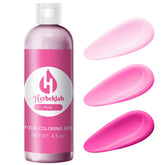 Herbeklab pink gel food coloring bottle for vibrant icing and desserts.
