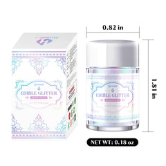 Herbeklab rainbow luster dust accents cocktails with vibrant color and glow.
