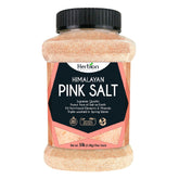 HERBION Himalayan Pink Salt jar with fine grains for precise seasoning.