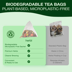 Herbl Dandelion Wolfberry Tea cup steeping invites a soothing, aromatic moment