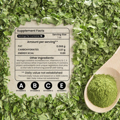 HERBOGANIC Moringa Living Bitter label close-up highlights natural ingredients.