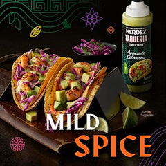 Herdez Taqueria Street Sauce Roja bottle brings smoky richness to beef enchiladas.