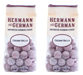 Hermann the German hard candy cherry balls, 2-pack, ideal for gifting or a quick flavorful break.