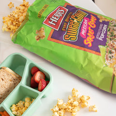 Herr's Fire Roasted Sweet Corn Popcorn in a serving bowl for movie night.