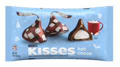 Hershey Hot Cocoa Kisses with a milk chocolate shell and marshmallow center for a comforting bite.