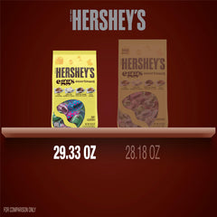 HERSHEY'S Cookies 'n' Creme eggs with polka dots closeup for indulgent snacking