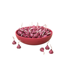 Hersheys Kisses Café Moka foil-wrapped hearts keep chocolates fresh.